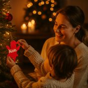 Père Noël 1 déco sapin avec Prénom
