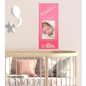 Cadre photo NAISSANCE prénom personnalisé pour chambre d'enfant