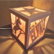 Lampe cube Nouvelle Couleur Rose Taupe