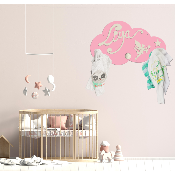 Porte Manteau Enfant - Forme Nuage - 3 Patères