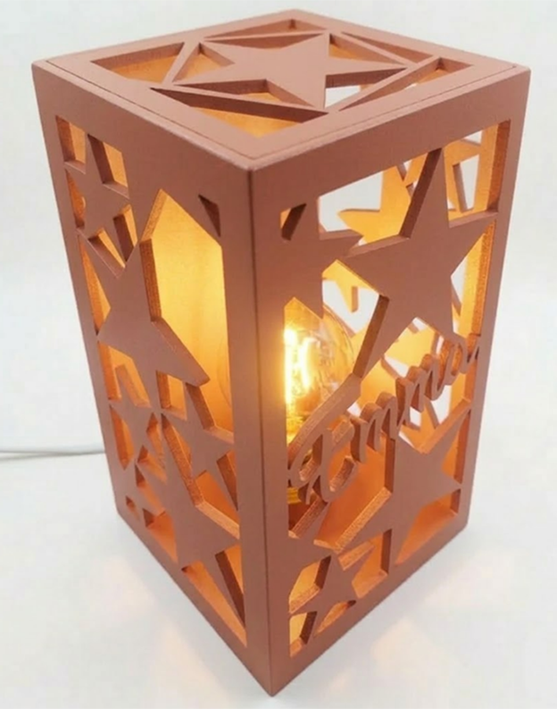 Lampe colonne Nouvelle Couleur Bois de Cannelle