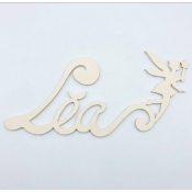 Nouvelle Plaque de Porte - Motif Fée - Couleur Lin Blanc