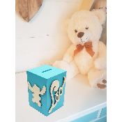 Tirelire pour Enfant - Motif Stitch - Couleur Turquoise